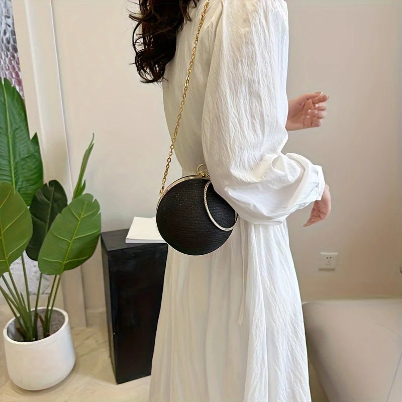 Internet Celebrity Popular Disco Bag Shiny Bracelet Ball Banquet Bag Dinner Bag Socialite Party Bag Trendyy Hand Bag Chain Crossbody Bag for Women
