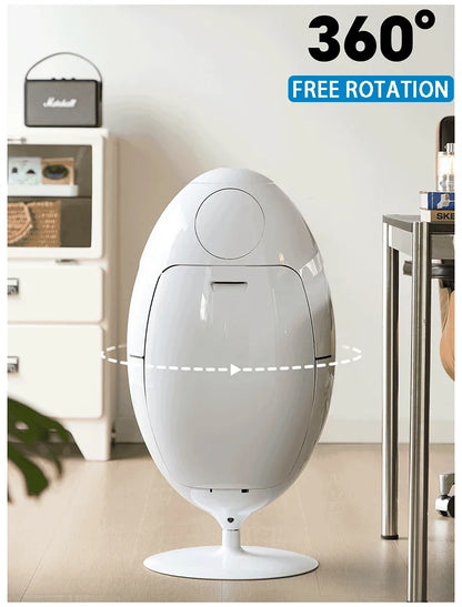 Dinosaur Egg Design Trash Can Large Capacity Room Garbage Collector Kitchen Food Waste Disposal Creative Cartoon Waste Bins