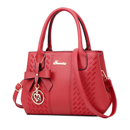 Large Capacity Leather Messenger Handbag Fashion Women&