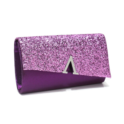V Design Metal Chain Glamorous Design Evening Bags Envelope Shaped Sequins Handbags For Prom Dinner Wedding Banquet Purse
