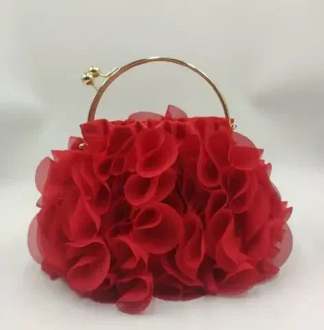 Luxury Satin Floral Bride Party Evening Clutch Bag Women Wedding Purses and Handbags Small Shoulder Chain Bag Designer Bag Gift
