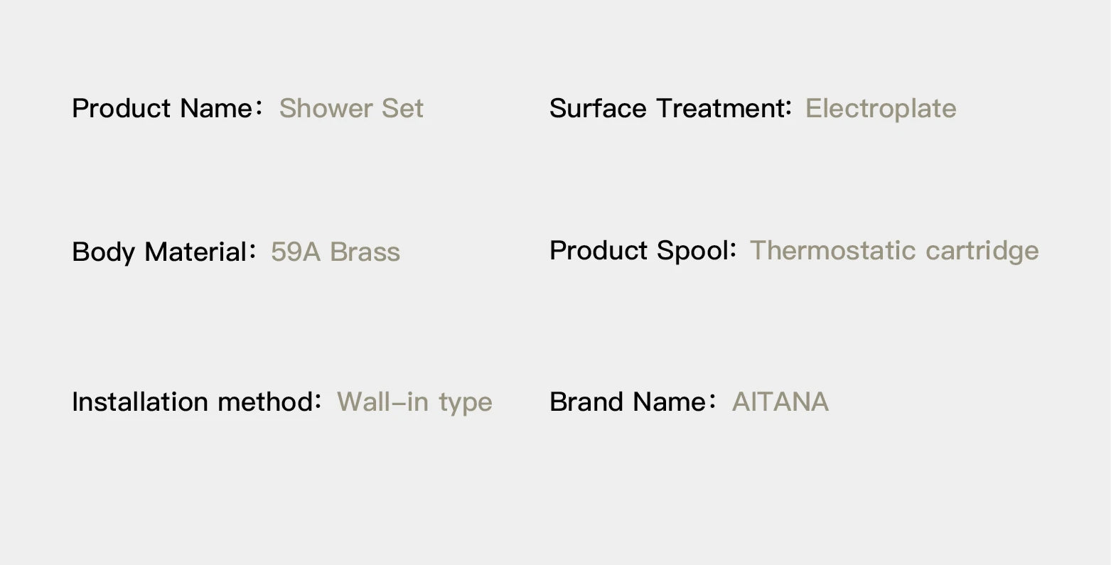 Luxury gun gray brass shower system with ceiling design Hidden LED digital display Dual control of Hot &amp; Cold  bathroom Faucet