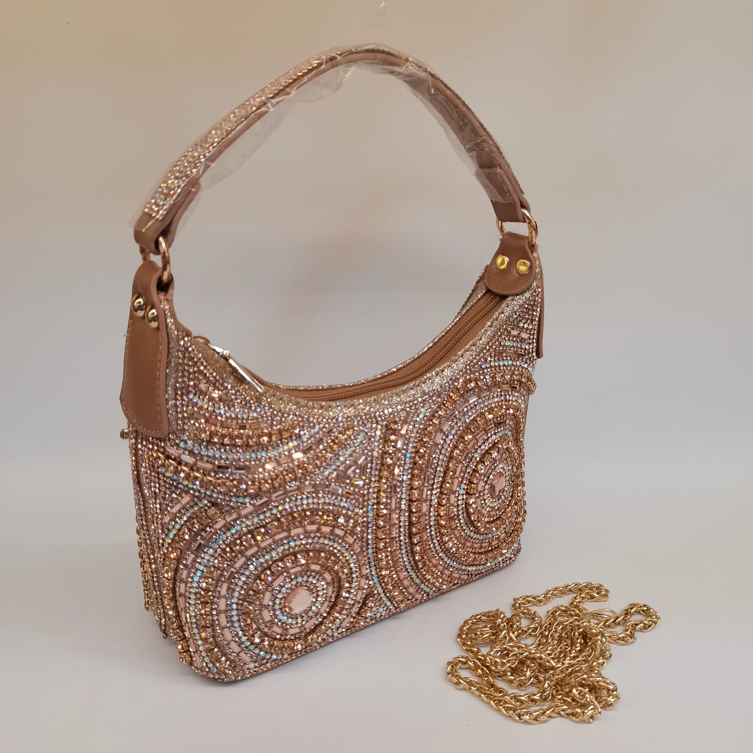 Hot Popular Women Rhinestone Evening Bag New Fashion Handbag Clutch Embellished Long Chain Bag Casual Bag F5-405-1