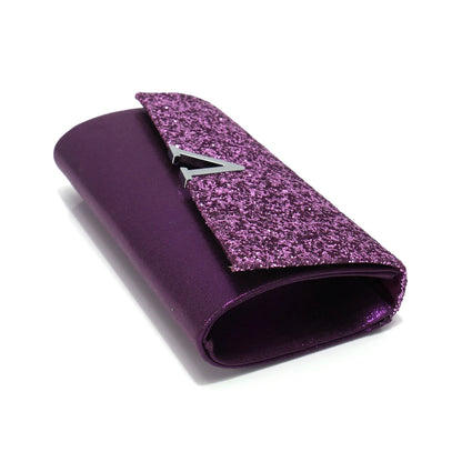 V Design Metal Chain Glamorous Design Evening Bags Envelope Shaped Sequins Handbags For Prom Dinner Wedding Banquet Purse