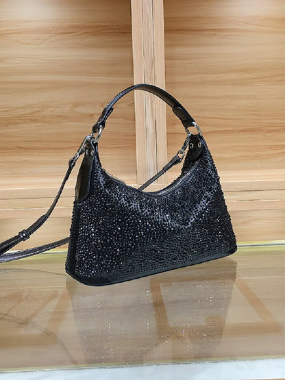 Women Shiny Evening Handbag Female delicate rhinestone shoulder bag dinner fashion luxury large capacity Tote bag gift for girls