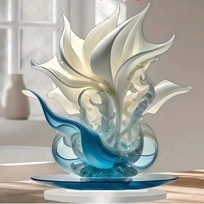 1 piece of elegant lily vase home and office decoration ornaments, white and blue designed dining table decorations