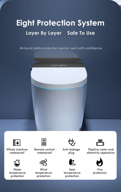 Intelligent Toilet, Wireless Remote Control, Floor Vent Intelligent Toilet, Intelligent Toilet with Cistern, Domestic Commercial
