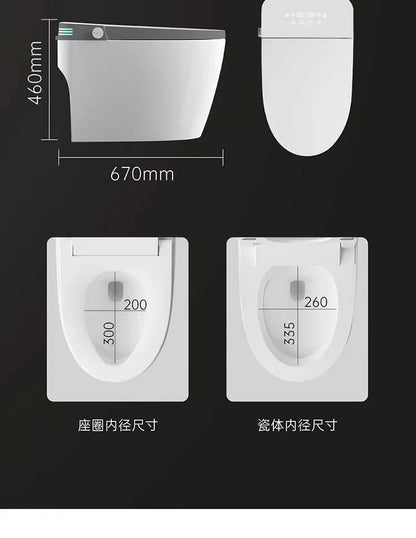 zqSmart toilet toilet, fully automatic voice integrated, no water pressure limit instant hot toilet