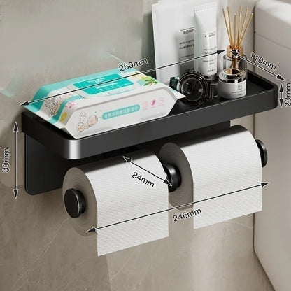 Toilet phone holder, toilet tissue box, wall mounted storage rack, toilet waterproof tissue tube holder