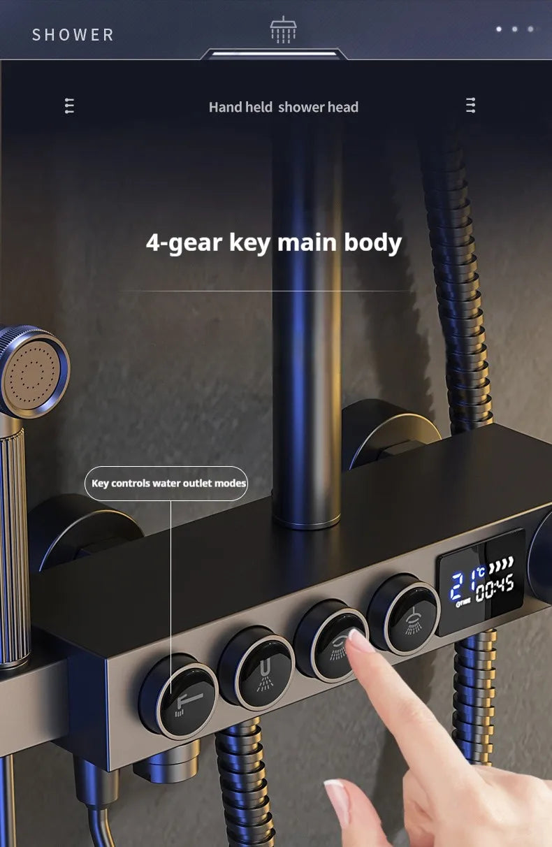 Modern Bathroom Shower Head Set for Home Use - Constant Temperature Bathroom Shower System