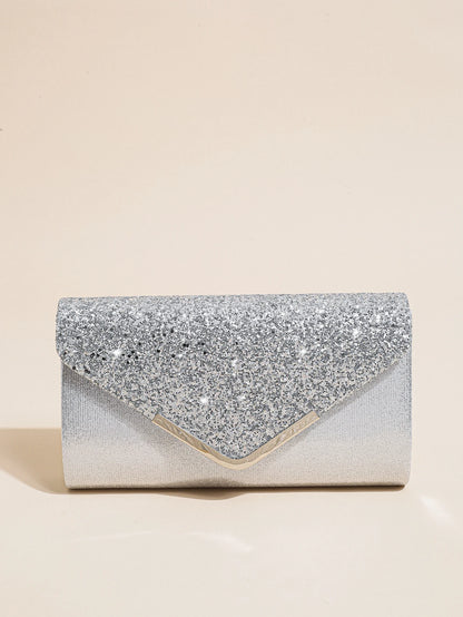 Women Evening Envelope Handbag Prom Sequin Clutch Purse chain Shoulder Cross Body Bag For Party