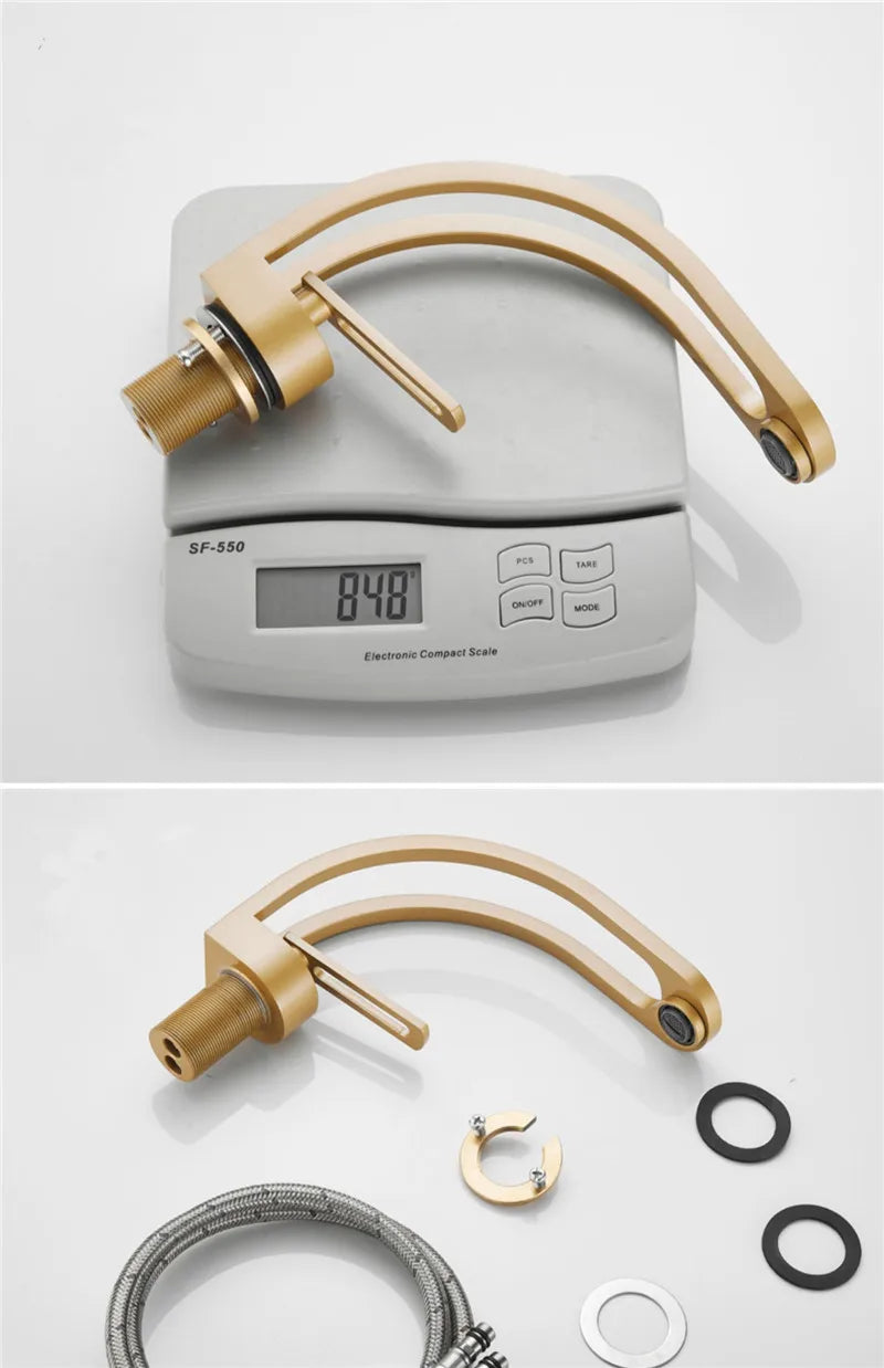 Bathroom Mixer Tap Black Grey White Gold Wash basin Faucet Single Handle Hot and Cold Lavotory Faucet