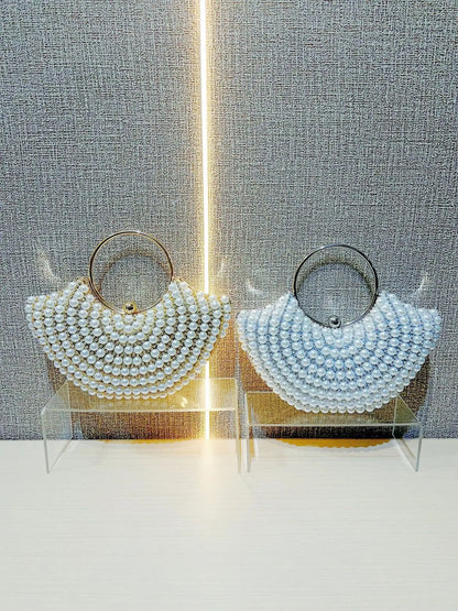 Luxurious Design Sparkling Banquet Clutch Bag Fashion Pearl inlay Wedding Handbag Lady Chain Shoulder Bag New Clutch Purse