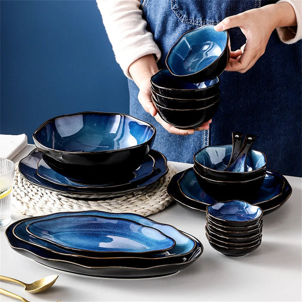 Soup Bowl Multiple Device Types Porcelain Is Fine And Shiny Northern Europe Noodles Bowl Space Star Lamian Noodles Soup Bowl
