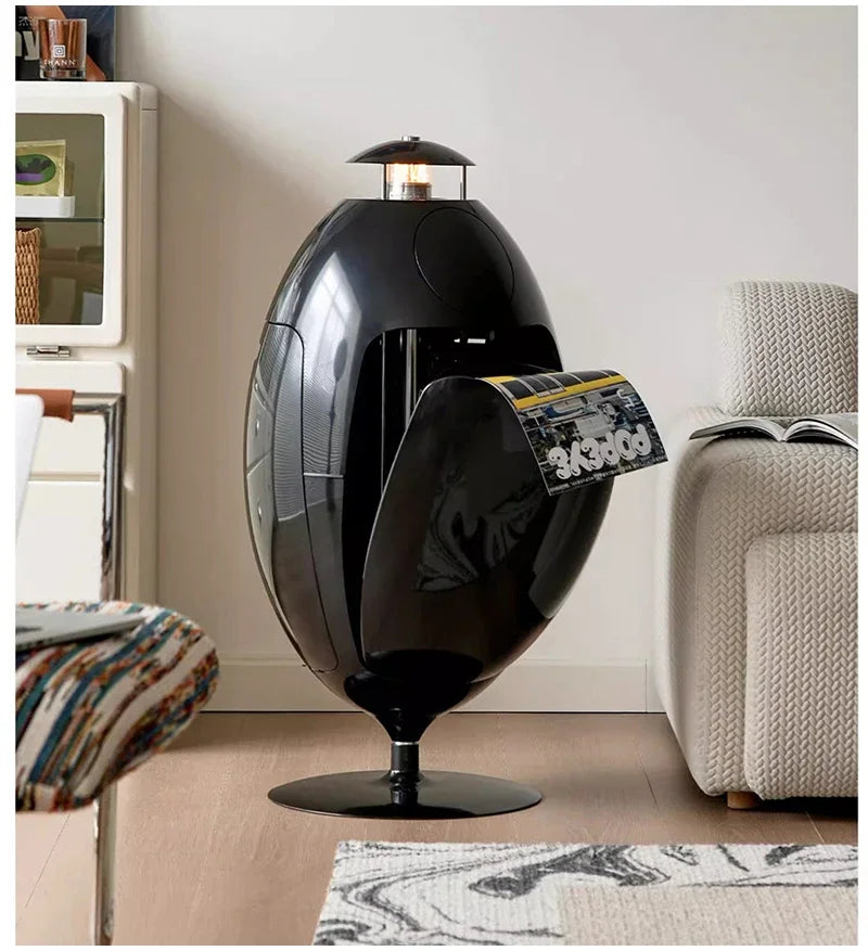 Dinosaur Egg Design Trash Can Large Capacity Room Garbage Collector Kitchen Food Waste Disposal Creative Cartoon Waste Bins