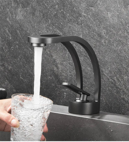 Bathroom Mixer Tap Black Grey White Gold Wash basin Faucet Single Handle Hot and Cold Lavotory Faucet