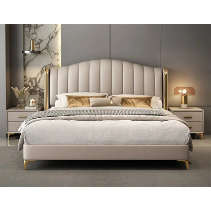 king Size Bed Up-holstered Home Queen Cama Matrimonial Modernas Bedroom Furniture Lit Complet Letto Luxury Bed Frame Wooden Bett