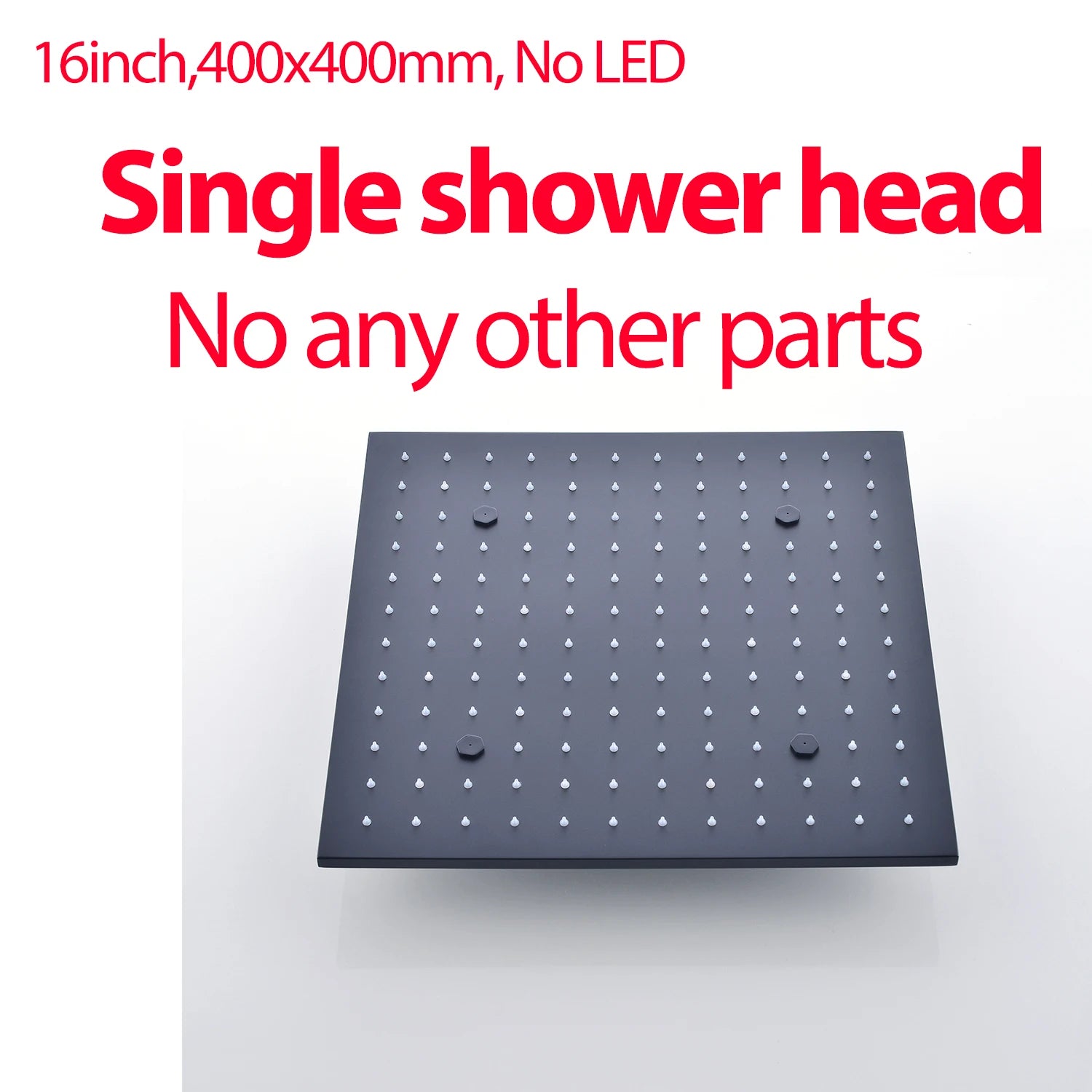 Luxury 16/20 Inch 400/500mm Rainfall Mist Spray LED Shower Head Set Constant Temperature Valve Mixer With Side Massage Jets