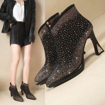 2025 New Sexy Luxurious Banquet Pointed Toe Women&