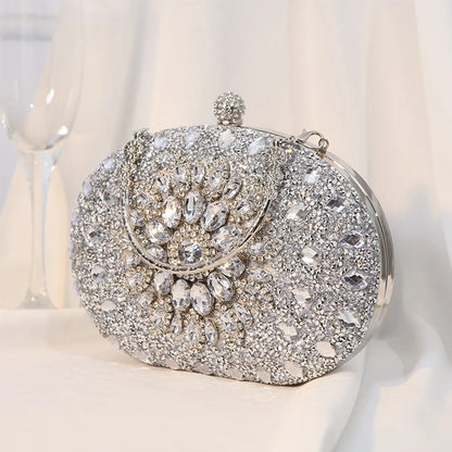 2023 Diamond Women Luxury Clutch Evening Bag Wedding Crystal Ladies Cell Phone Pocket Purse Female Sparkly Wallet for Party Gift
