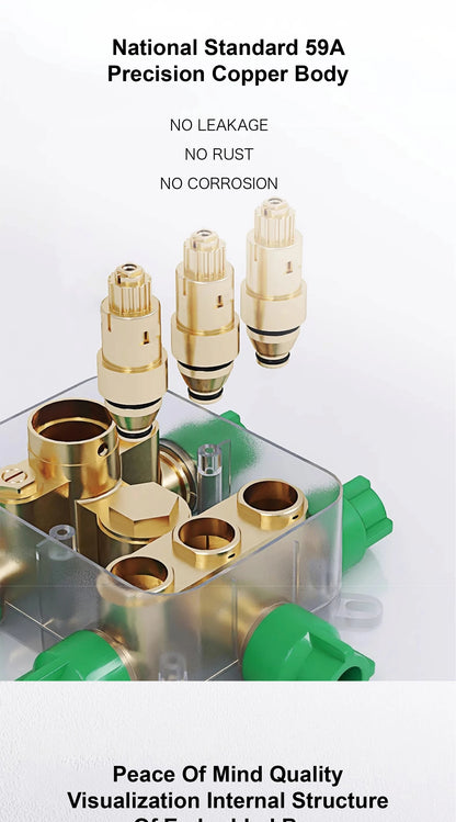 Luxury  gold LED digital display constant temperature shower system with hot&amp;cold water ceiling embedded bath Mixer