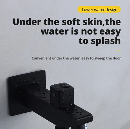 Luxury 16/20 Inch 400/500mm Rainfall Mist Spray LED Shower Head Set Constant Temperature Valve Mixer With Side Massage Jets