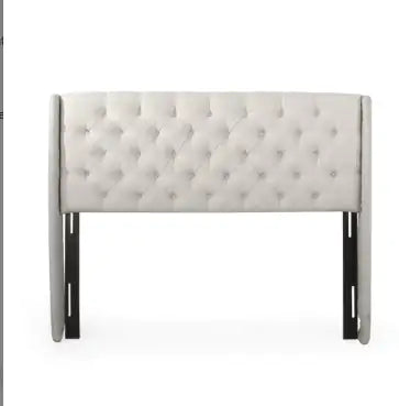 Elegant Fabric Wingback Headboard