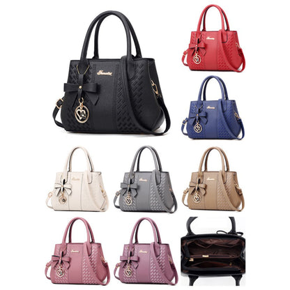 Large Capacity Leather Messenger Handbag Fashion Women&
