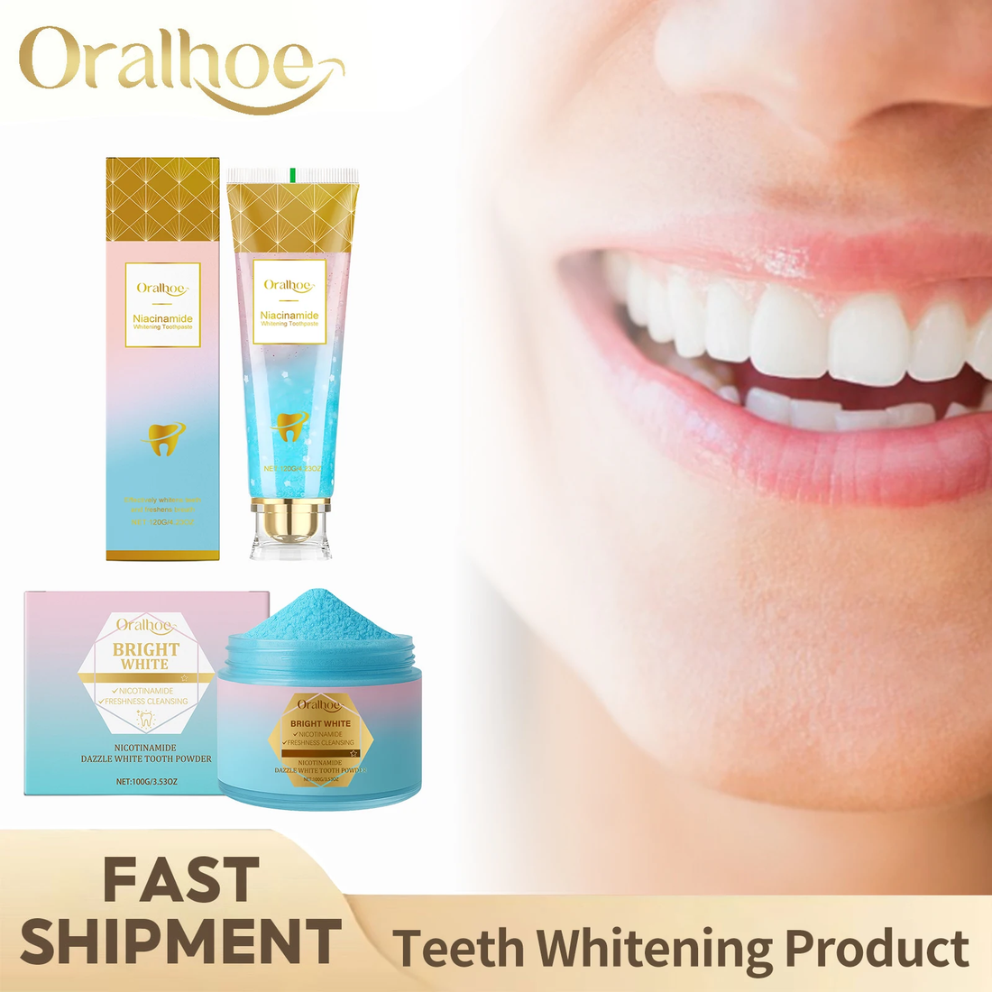 Niacinamide Toothpaste for Whitening, Plaque Removal, and Fresh Breath