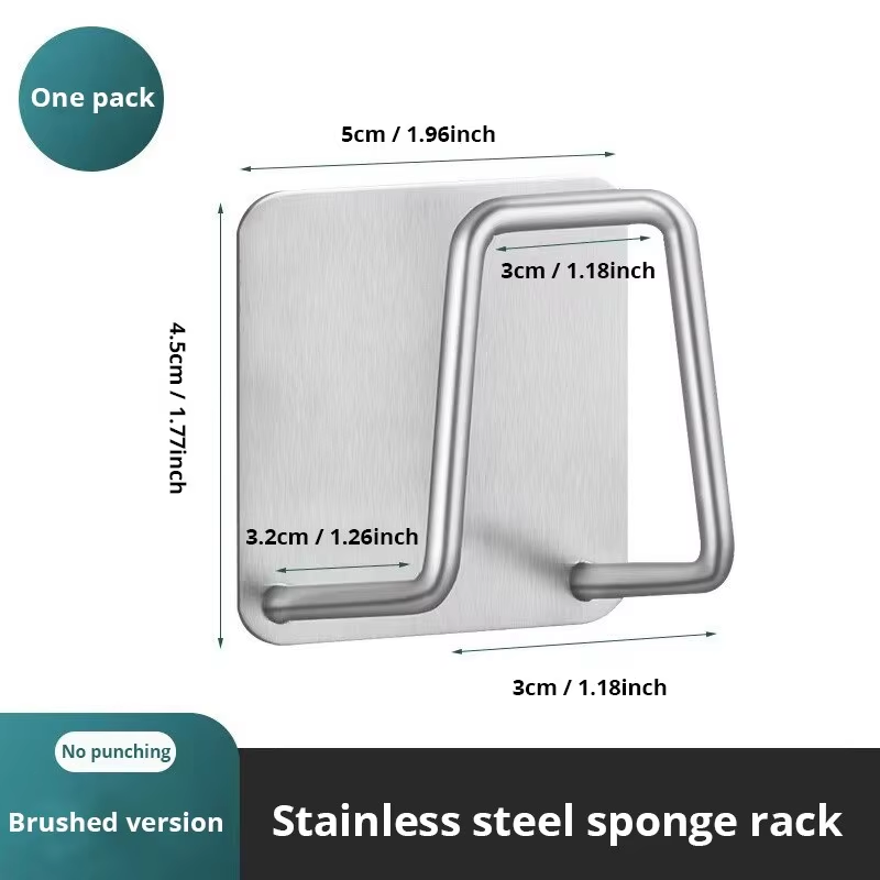 Stainless Steel Sink Sponge Rack for Efficient Drainage and Storage