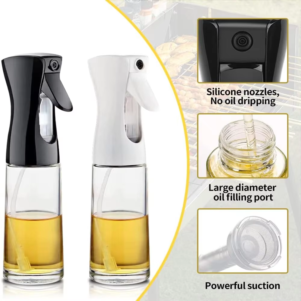 Premium Reusable Olive Oil Spray Bottle - Food Grade Kitchen Dispenser
