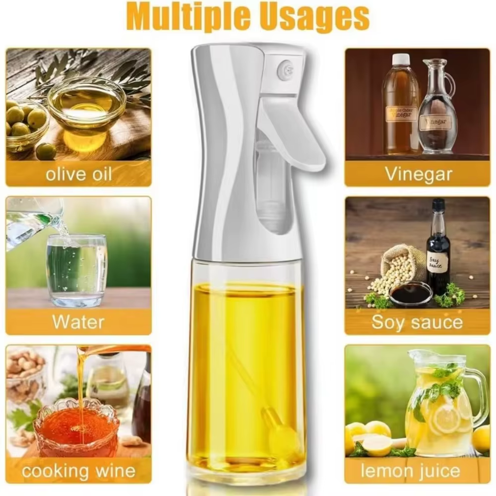 Premium Reusable Olive Oil Spray Bottle - Food Grade Kitchen Dispenser
