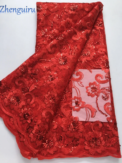 2025 African Sequins Mesh Lace Fabric High Quality Embroidered French Tulle Lace