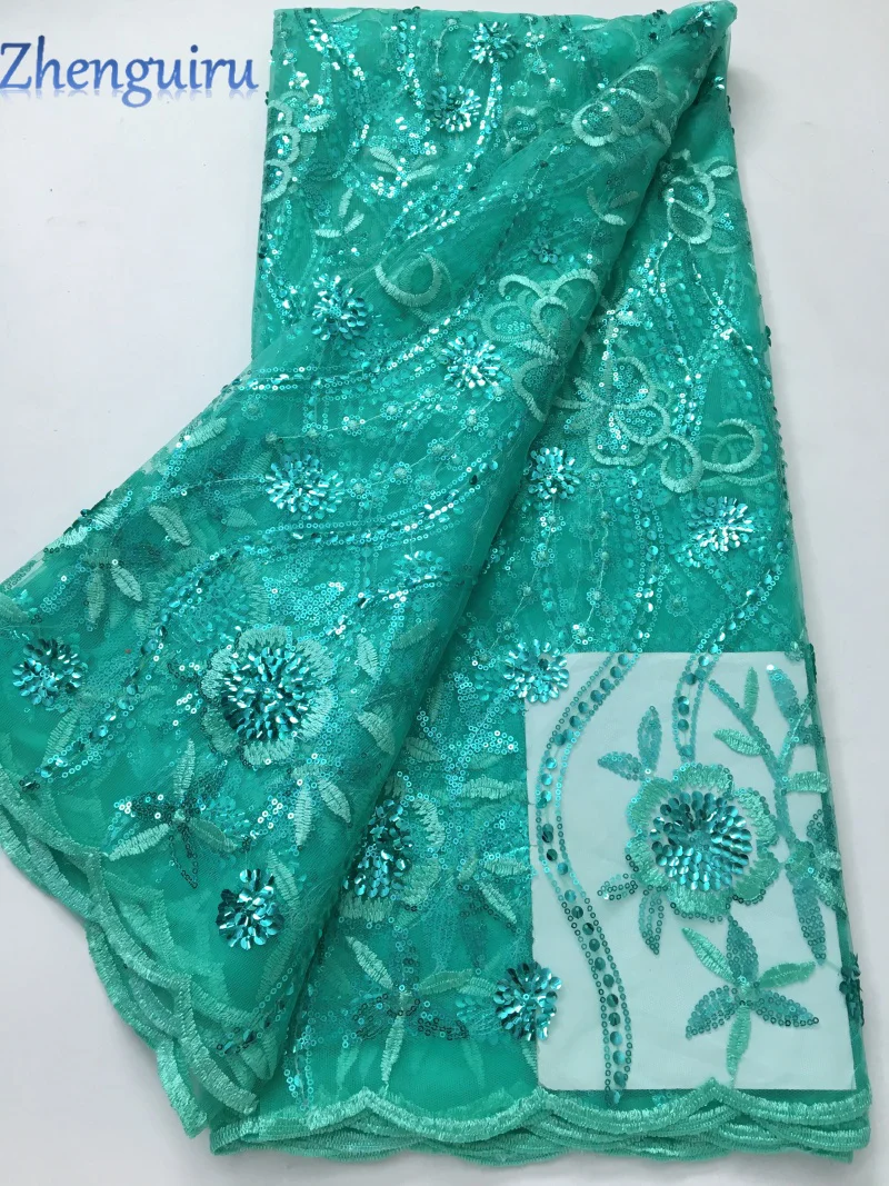 2025 African Sequins Mesh Lace Fabric High Quality Embroidered French Tulle Lace