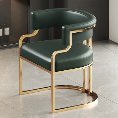 Beige Designer Dining Chairs with Gold Legs for Luxury Indoor Spaces