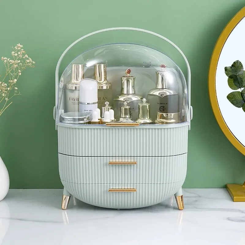Large Capacity Makeup Organizer and Cosmetic Storage Box for Dressing Table