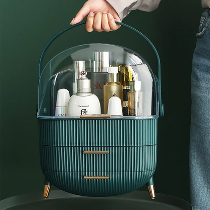 Large Capacity Makeup Organizer and Cosmetic Storage Box for Dressing Table