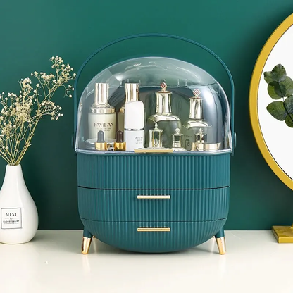 Large Capacity Makeup Organizer and Cosmetic Storage Box for Dressing Table