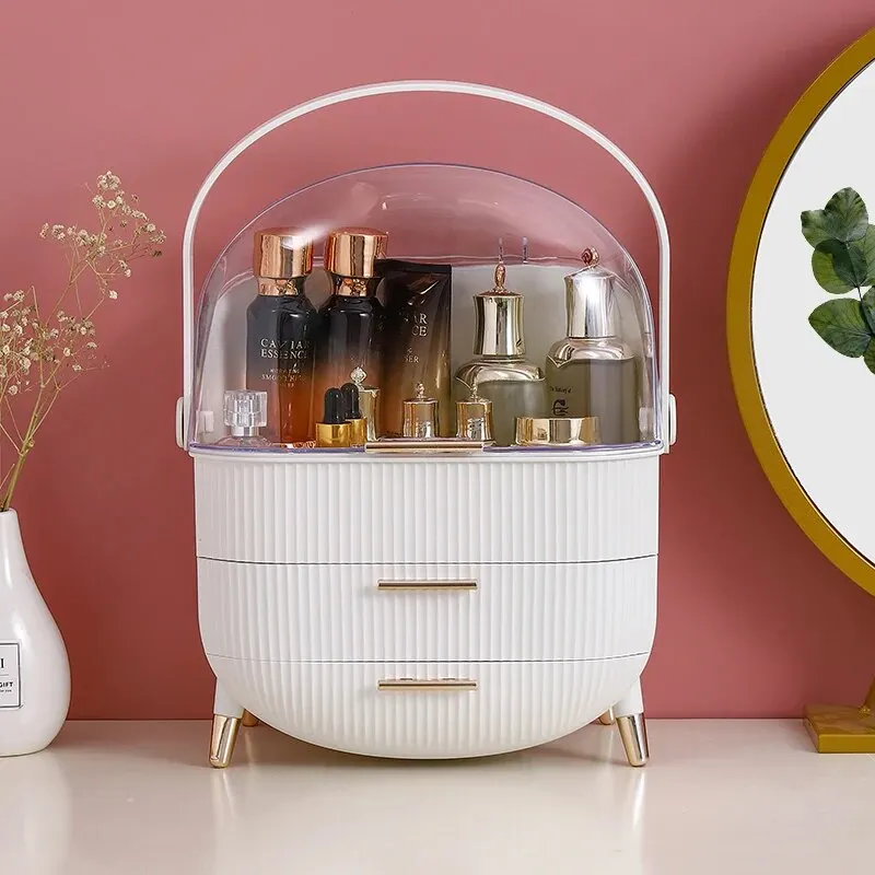 Large Capacity Makeup Organizer and Cosmetic Storage Box for Dressing Table