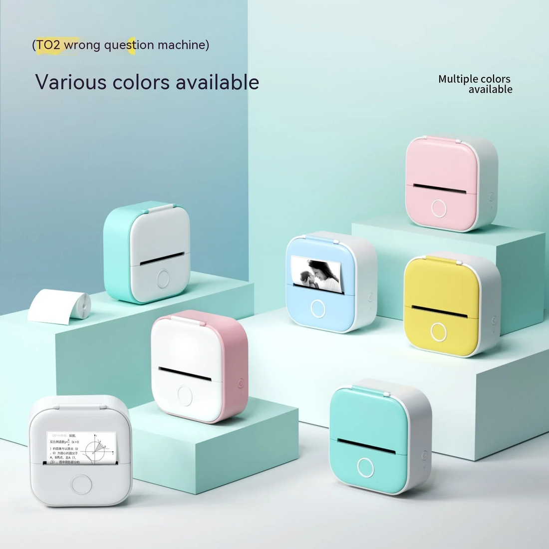 Portable Bluetooth Thermal Label and Photo Printer for Home and Education