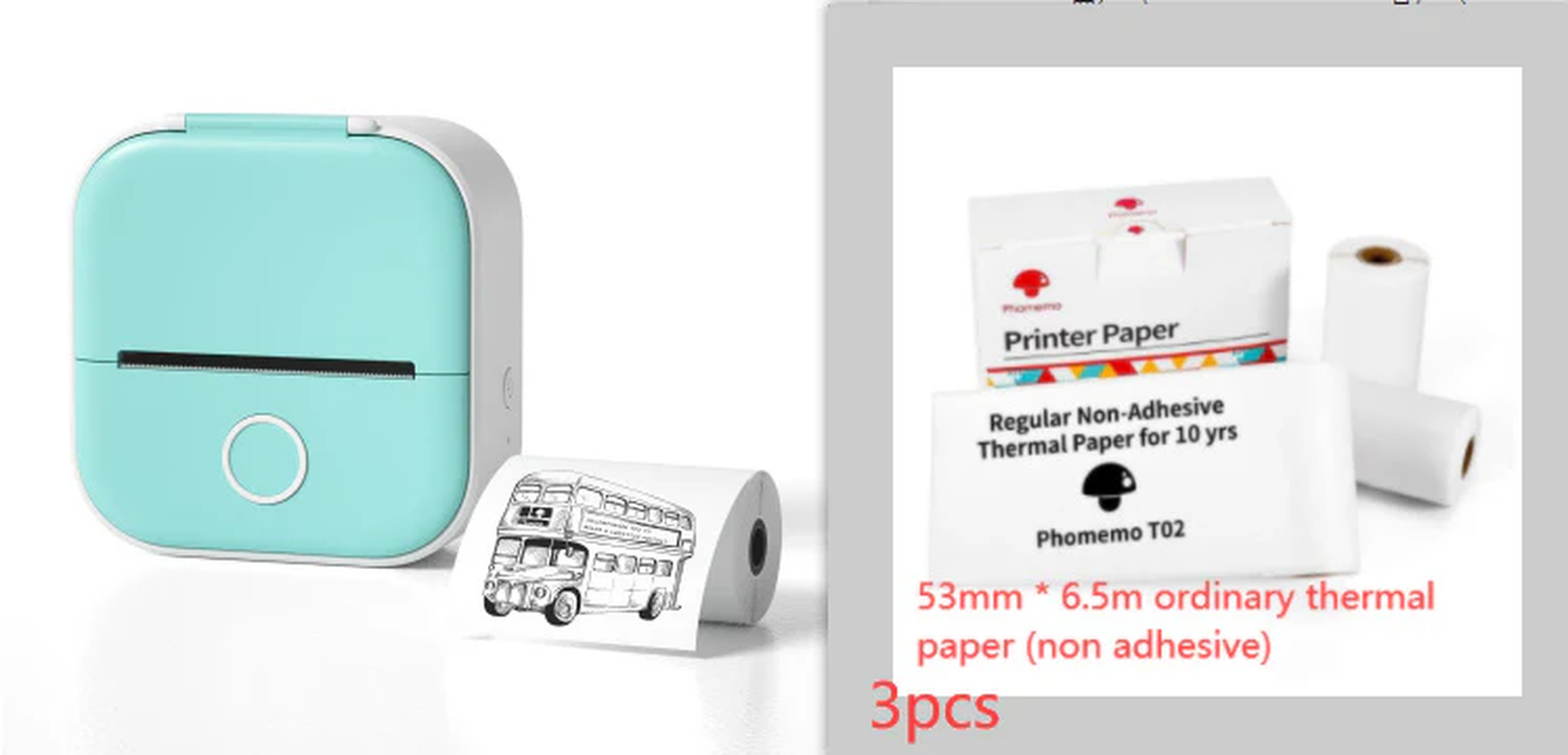Portable Bluetooth Thermal Label and Photo Printer for Home and Education
