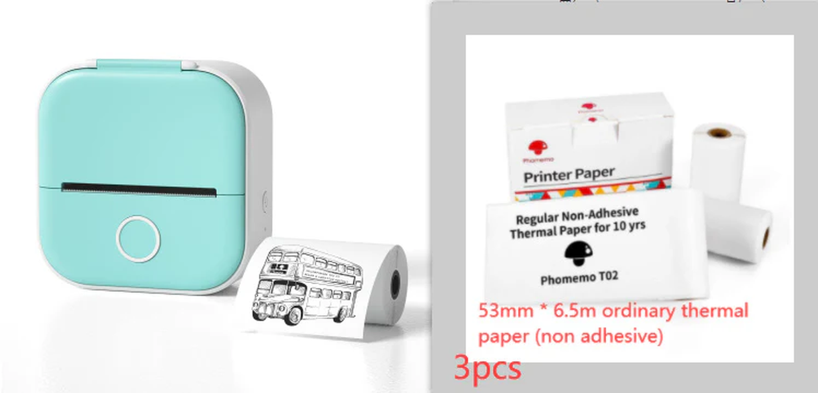Portable Bluetooth Thermal Label and Photo Printer for Home and Education