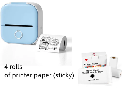 Portable Bluetooth Thermal Label and Photo Printer for Home and Education