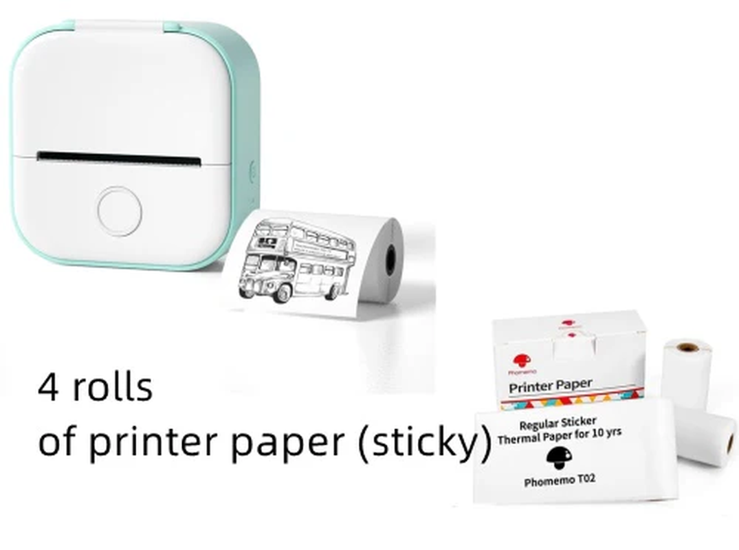 Portable Bluetooth Thermal Label and Photo Printer for Home and Education