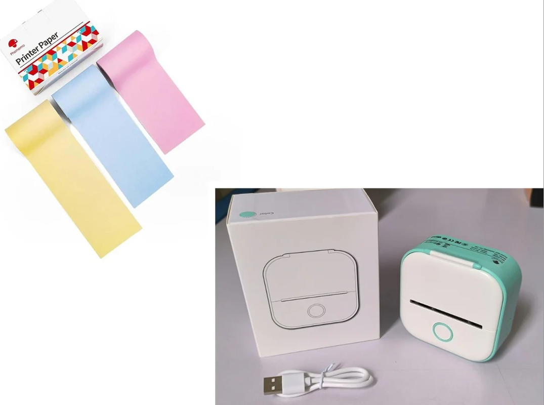 Portable Bluetooth Thermal Label and Photo Printer for Home and Education