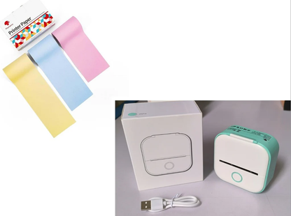 Portable Bluetooth Thermal Label and Photo Printer for Home and Education