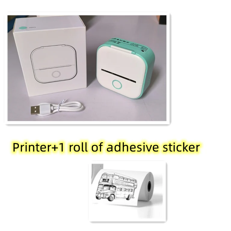 Portable Bluetooth Thermal Label and Photo Printer for Home and Education