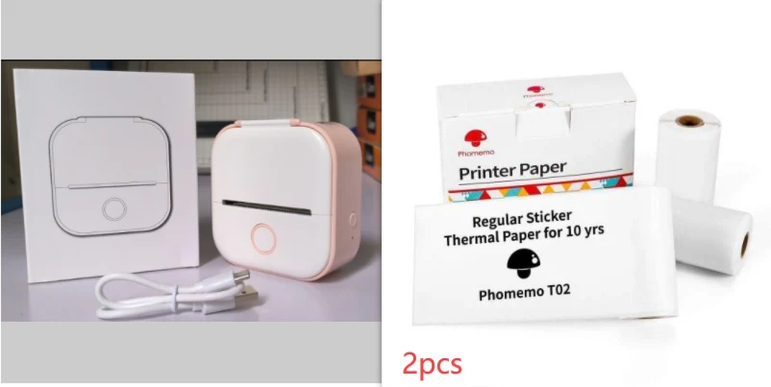 Portable Bluetooth Thermal Label and Photo Printer for Home and Education