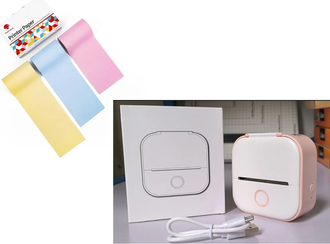 Portable Bluetooth Thermal Label and Photo Printer for Home and Education