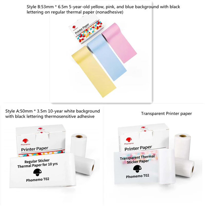Portable Bluetooth Thermal Label and Photo Printer for Home and Education